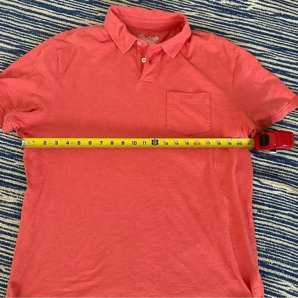 SOUTHERN TIDE Men’s Watermelon Red Sun Farer Slub Cotton Short Sleeve Polo L - Picture 7 of 10